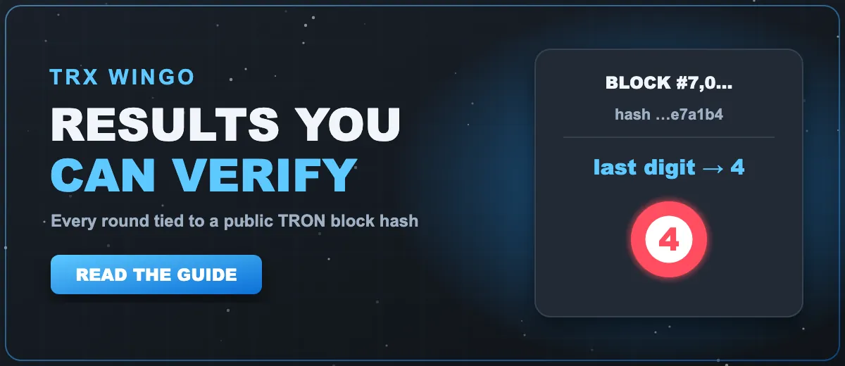 DmWin TRX WinGo verifiable results